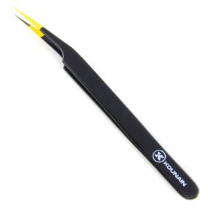 Kounain แหนบแยกขนตาตรงสีน้ำตาล14ซม. ปลายเรียวแหลมพิเศษสำหรับความงามขนตา - Product Image 2