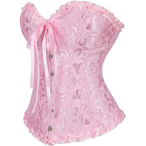 Nouveau Sexy dentelle taille Lingerie Corset Vintage dentelle Corset femmes Sexy Satin Corset noir rouge blanc bleu vert marron - Product Image 6