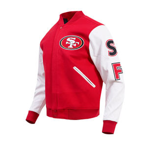 Fabricant OEM Veste universitaire Letterman de baseball personnalisée de haute qualité pour hommes Manches en cuir brodées en chenille d'hiver - Product Image 5