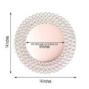 Métal de haute qualité de haute qualité plaqué or et cristaux clairs perlés plaque de chargeur de forme ronde de concepteur unique au prix le plus bas - Product Image 5