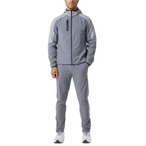 Nouveauté Survêtement Homme en Nylon Personnalisé Streetwear Coupe-Vent avec Col à Capuche et Motif Brodé Uni 2026 - Product Image 4