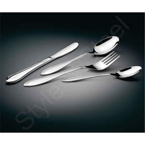 Juegos de cubiertos modernos de acero inoxidable SUZY, cuchillo, cuchara, tenedor, certificado LFGB, precio al por mayor - Product Image 1