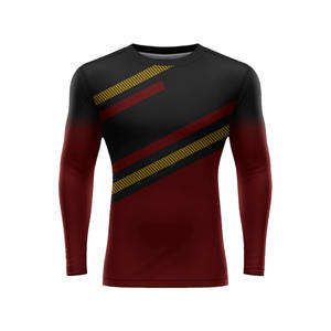 Usine en gros Logo personnalisé chemise de compression à manches longues adulte hommes Rush Guard meilleurs vêtements de sport adulte éruptions cutanées - Product Image 1