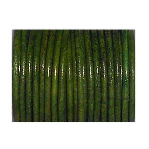 Cordón de cuero redondo desgastado Vintagely para fabricación de joyas y manualidades Tie-n-Die personalizable Tamaño de 1mm a 8mm - Product Image 1