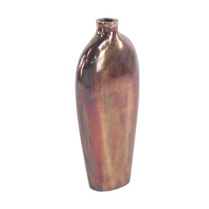 Vase Floor Vase Aluminium ridescent Glazed Handforged est un vase artisanal avec une glaçure irisée Home Decor - Product Image 5