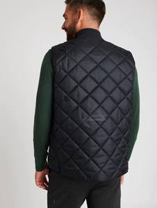 Meilleur gilet noir matelassé pour hommes saison d'hiver confortable chaud coton lourd boîtes conception gilet matelassé veste - Product Image 2