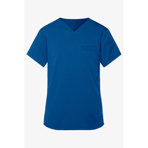 Ensemble de blouses médicales zippées pour hommes, sur mesure, OEM, en tissu sergé élasthanne, avec détection des aiguilles et fusion sans couture, pour hôpital, vente en gros - Product Image 3