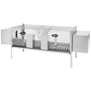 Doppio Recinto per Bestiame con Fondo in Plastica cm. 120x50x65 H - Product Image 1