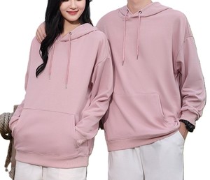 Sweat-shirt à capuche unisexe en polyester 260g, coupe ample, style coréen, avec logo personnalisé, prix usine Chine-Bangladesh - Product Image 1