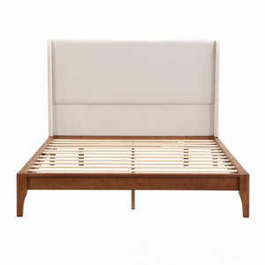 DreamCraft - Estructura de Cama Doble Contemporánea, Tallada a Mano, de Madera de Bambú Seco Sólido, Plataforma de Madera, Tamaño Queen, Muebles Suaves para el Hogar, Vietnam - Product Image 5