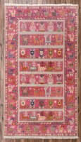 Haute vente personnalisé fait à la main 6x9 rose laine tapis Vintage Style bohème qualité coton pour salon sol