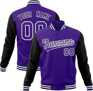 Veste en cuir de style urbain avec logo personnalisé pour hommes, design universitaire, veste en cuir Letterman Varsity brodée en éclair - Product Image 6