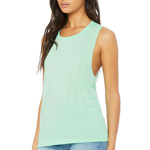Camiseta sin Mangas Personalizada para Mujer, Talla Grande, Superventas, Color Sólido Personalizado, Estilo Casual Transpirable, Logotipo Frontal Personalizado, Talla 100% Personalizada - Product Image 2
