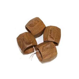 Rond de serviette en bois cylindrique en forme et coupe extérieure Design décoration de Table exquis hôtel rond de serviette - Product Image 1