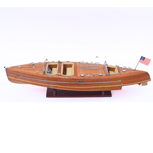 Modèle de bateau de vitesse en bois d'hydroplane rapide typhon fait à la main de haute qualité livraison rapide collection nautique du Vietnam - Product Image 3