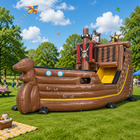 Château Gonflable Commercial Thème Pirate avec Toboggans et Aire de Saut pour Enfants – Idéal pour Événements Extérieurs – Offre Spéciale