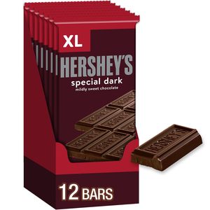 HERSHEY'S SPECIAL DARK Chocolate Negro Ligeramente Dulce XL, Barras de Chocolate, 4.25 oz (12 Unidades, 16 Piezas) - Product Image 1