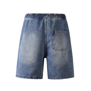 Short baggy coupe ample pour hommes en vrac avec logo personnalisé du fabricant Short en jean cargo surdimensionné vierge pour hommes - Product Image 2