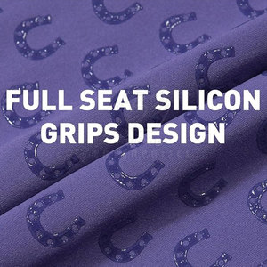 Culotte d'équitation à siège intégral durable pour femme Culotte d'équitation respirante avec silicone antidérapante en nylon spandex - Product Image 5