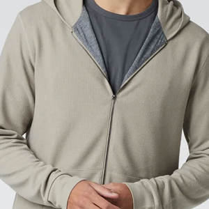 Professionnel de haute qualité sur mesure hommes coton de haute qualité automne léger à la mode chaud fermeture éclair à capuche pour hommes - Product Image 4