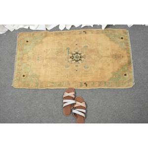 Tapis en Laine Turque Vintage de 19 'X 36', Beige Vert, Patchwork, Technique de Tissage Plat, pour Décorations de Salon, Largeur 4m, Latex - Product Image 5