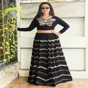 Ropa ocasional Rayón con bordado de codificación Lehenga Choli Mujer Moda Fabricante y proveedor de India - Product Image 1