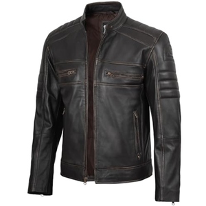 Veste de moto en cuir d'agneau de luxe pour hommes conçue pour un confort ultime, une élégance et un look prêt pour la route - Product Image 4