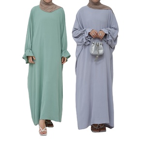 Abaya modeste haut de gamme avec manches à nouer et hijab assorti, robe islamique élégante, fabricants de vêtements musulmans, abaya pour femmes - Product Image 3