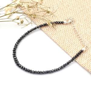 Pulsera de cuentas de diamante negro AAA+ con circonita y perla, dije religioso de tenis de moda para fiestas - Product Image 5