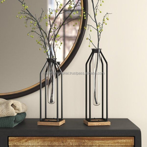Nordic Style Cute Desktop Table Decoration <b>Thin</b> Tall <b>Vase</b> Metal <b>Vases</b> Center De Table Marriage Flower in <b>Vase</b> Home Decor - Product Image 6