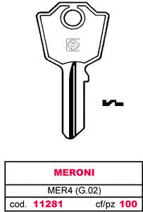 Chiave Asc Mer4 (g.Vac 0) Meroni - Product Image 1