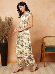 Premium Quality Long Kurti V Neck <b>Women</b> Ethnic Wear Elegant and Comfortable Design Factory Direct Wholesale - Product Image 2