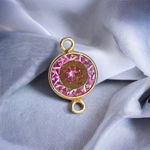 ชุบทอง925เงิน CZ รอบฝาอเล็กซานไดรต์ CZ เสน่ห์เครื่องประดับทำการเชื่อมโยง CZ เสน่ห์จำนวนมาก Alexandrite ลิงค์ผู้จัดจำหน่าย - Product Image 2