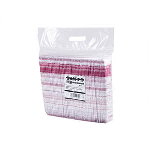 Sobre para cubiertos blanco de 11x25cm con diseño de 1/6 trazos, con servilleta, de papel profesional, envasado, B2B - Product Image 1