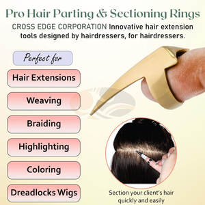 Pince professionnelle en acier inoxydable pour la séparation des mèches, le démêlage, le tressage et l'extension des tresses - Product Image 2