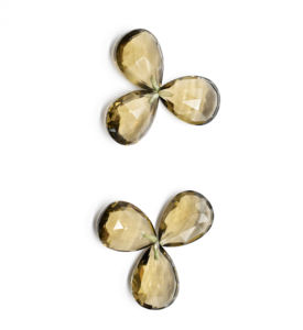 Collar de cuarzo ahumado cultivado en laboratorio de alto grado AAA rosa azul facetado 24X18X8 MM pera Briolette corte joyería fabricación amatista suelta - Product Image 5