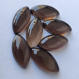AAA + คุณภาพหินควอทซ์สโมคกี้อัญมณีสีน้ำตาลแบนปรับเทียบขนาดอัญมณีหลวมทั้งหมด - Product Image 3