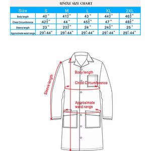 เสื้อโค้ทแลปทางการแพทย์ผ้าฝ้าย100% เสื้อคลุมห้องปฏิบัติการทางการแพทย์สำหรับใช้ในโรงพยาบาล - Product Image 6