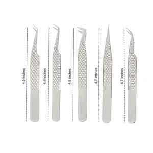 Kit de pince à épiler de Volume de cils en acier inoxydable professionnel ensemble de pinces à épiler d'extension de soins de beauté greffées à pointe droite - Product Image 2