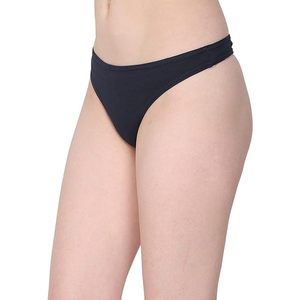 100% Cotton Sexy <b>Ladies</b> <b>Thong</b> Panties Breathable Eco-Friendly Solid Mid-Rise Custom Brand Knitted Black/Grey Bangladesh Factory - Product Image 4