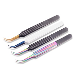 Pinces à cils en acier inoxydable, outils professionnels pour les extensions de cils en volume et en isolation, fournisseur en gros OEM - Product Image 2