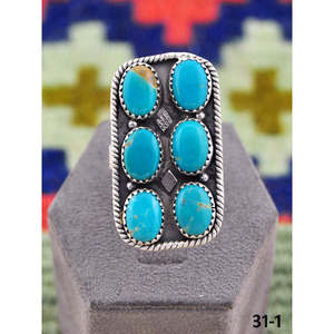 Bague ajustable artisanale du Sud-Ouest en turquoise Kingman, argent sterling et or rose 18 carats, sertie clos, cadeau pour pierres précieuses naturelles - Product Image 2