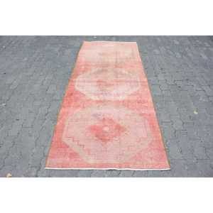 3.3x8.1 ft Rug, Turkish Vintage Rug, <b>Red</b> Southwestern <b>Wool</b> Rug - Product Image 1