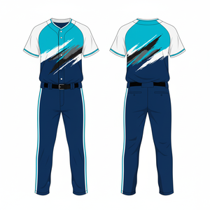 Uniforme de baseball personnalisé en maille légère 2026, sublimé, unisexe, tenue d'équipe, toutes options, vente en gros, col en V, respirant, 100% polyester - Product Image 3