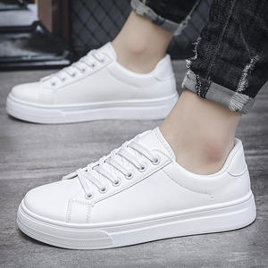 Zapatos Casuales Blancos para Hombre con Suela Plana y Cordones, Cómodos y Modernos, Talla Grande, Forro de Malla, Estilo Deportivo con Suela de EVA - Product Image 4