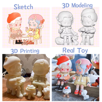Fabrication de jouets en vinyle sur mesure, figurines d'action en PVC en gros, mini poupées 3D mignonnes
