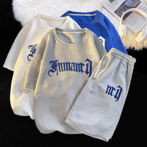 Camiseta de verano personalizada sólida para hombre, conjunto corto, transpirable, ecológico, 100% algodón, ropa de calle, personalización completa - Product Image 6