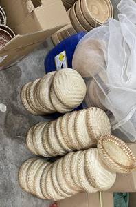 Panier de séparation en bambou artisanal, panier traditionnel pour les agriculteurs pour séparer le riz, les haricots et les graines dans le travail quotidien - Product Image 2