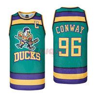 Collection de maillots de hockey Mighty Ducks pour hommes vintage-maillot de basket-ball S-XXXL vêtements de sport uniformes personnalisés