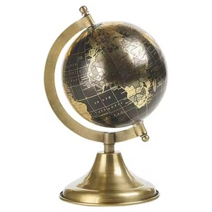 Globe terrestre en métal pour table d'étude bibliothèque affichage décoration de bureau idéal pour cadeau de voyage ou décor de passionné de géographie - Product Image 4